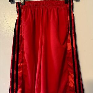 Adidas Red and Black Shorts-Size M 10/12
